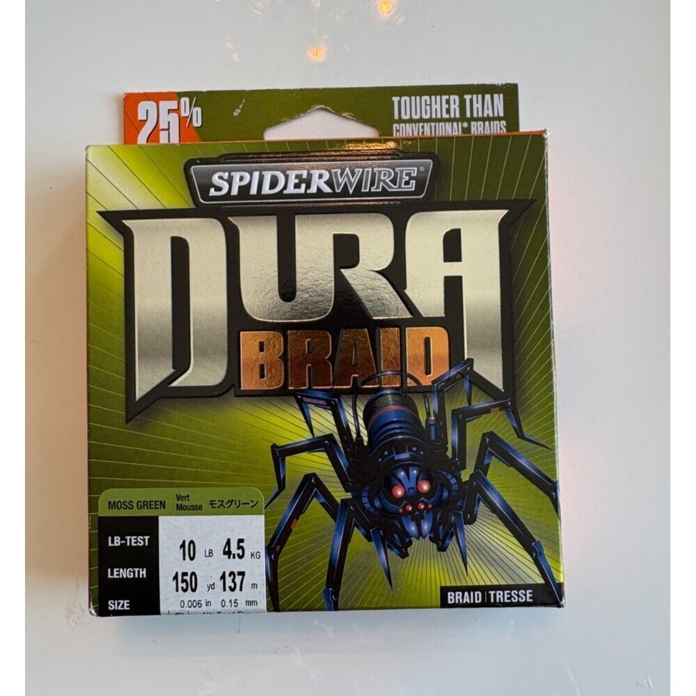 SpiderWire DURA BRAID Braided Fishing Line - 10 LB - 150 Yds - MOSS GREEN NEW
